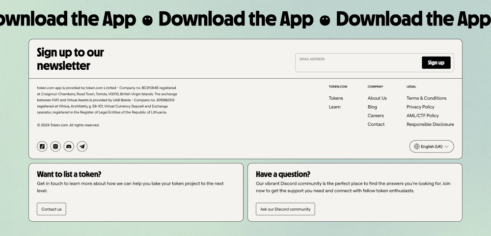 Footer · token