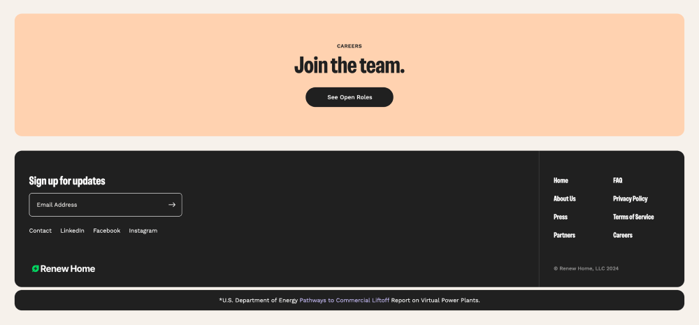 Footer · Renew Home