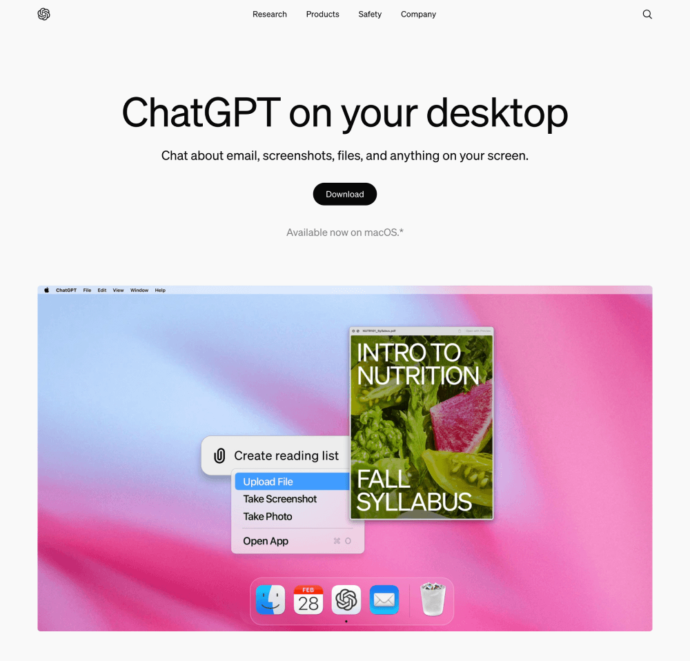 Hero · ChatGPT on desktop