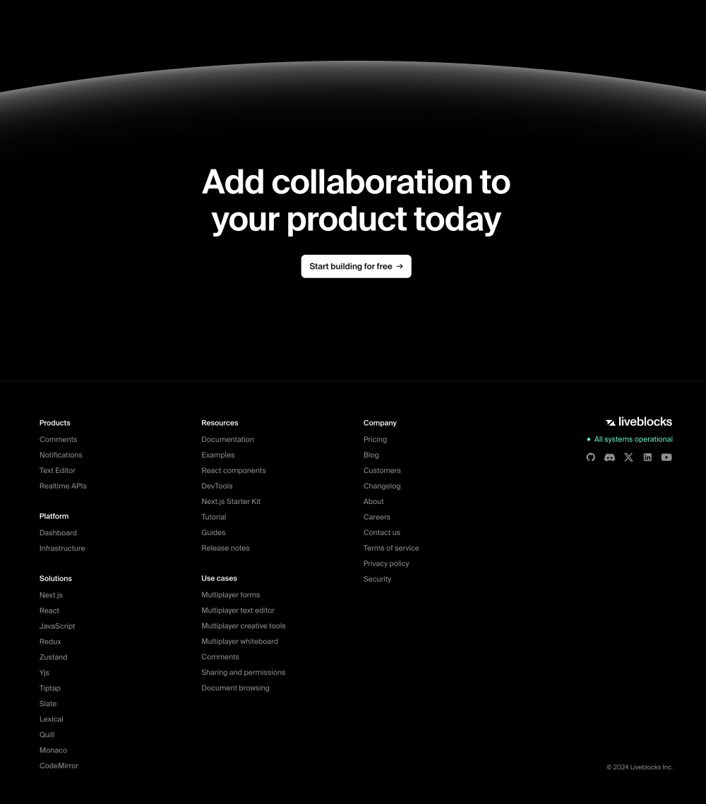 Footer · Liveblocks