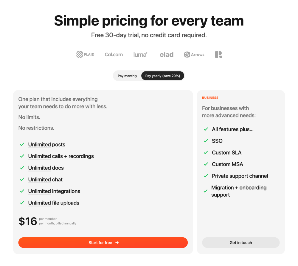 Pricing · Campsite