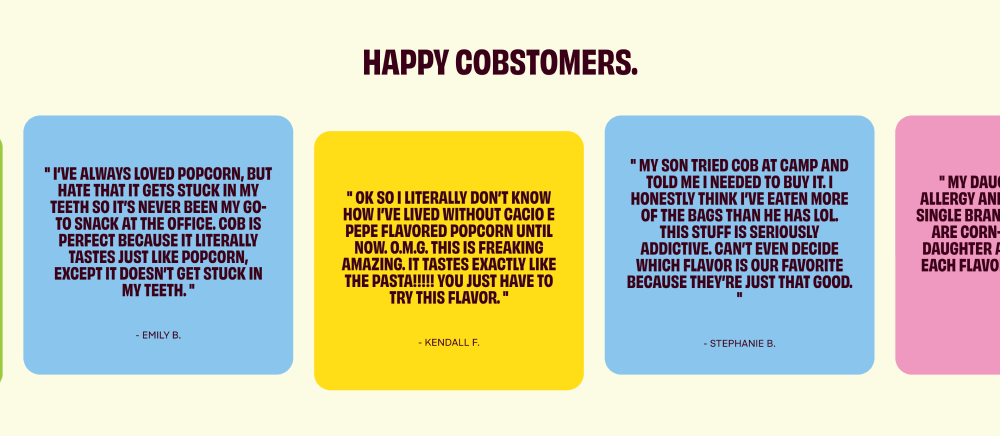 Reviews · Cob