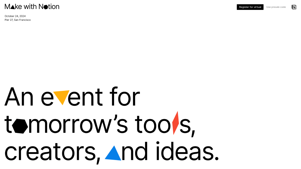 Hero · Make with Notion