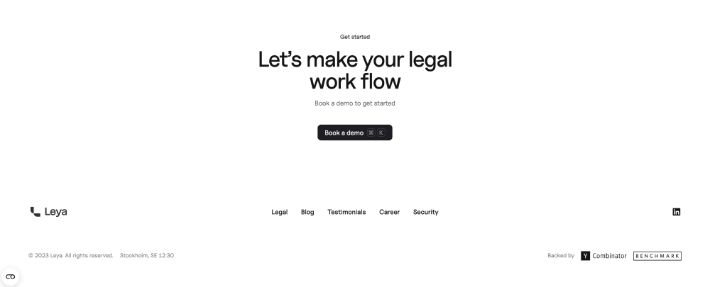 Leya · Footer