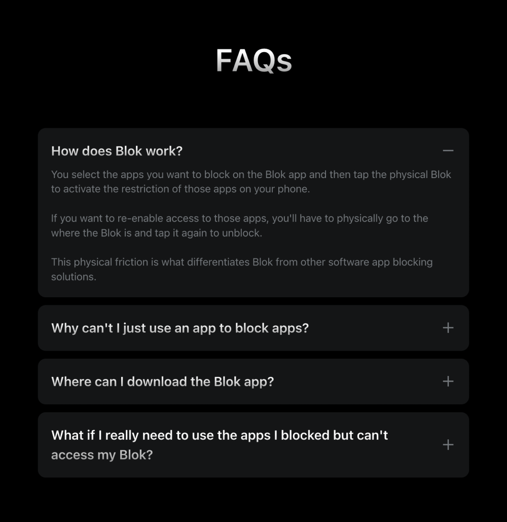 FAQ · Blok