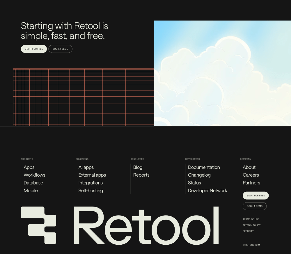 Footer · Retool