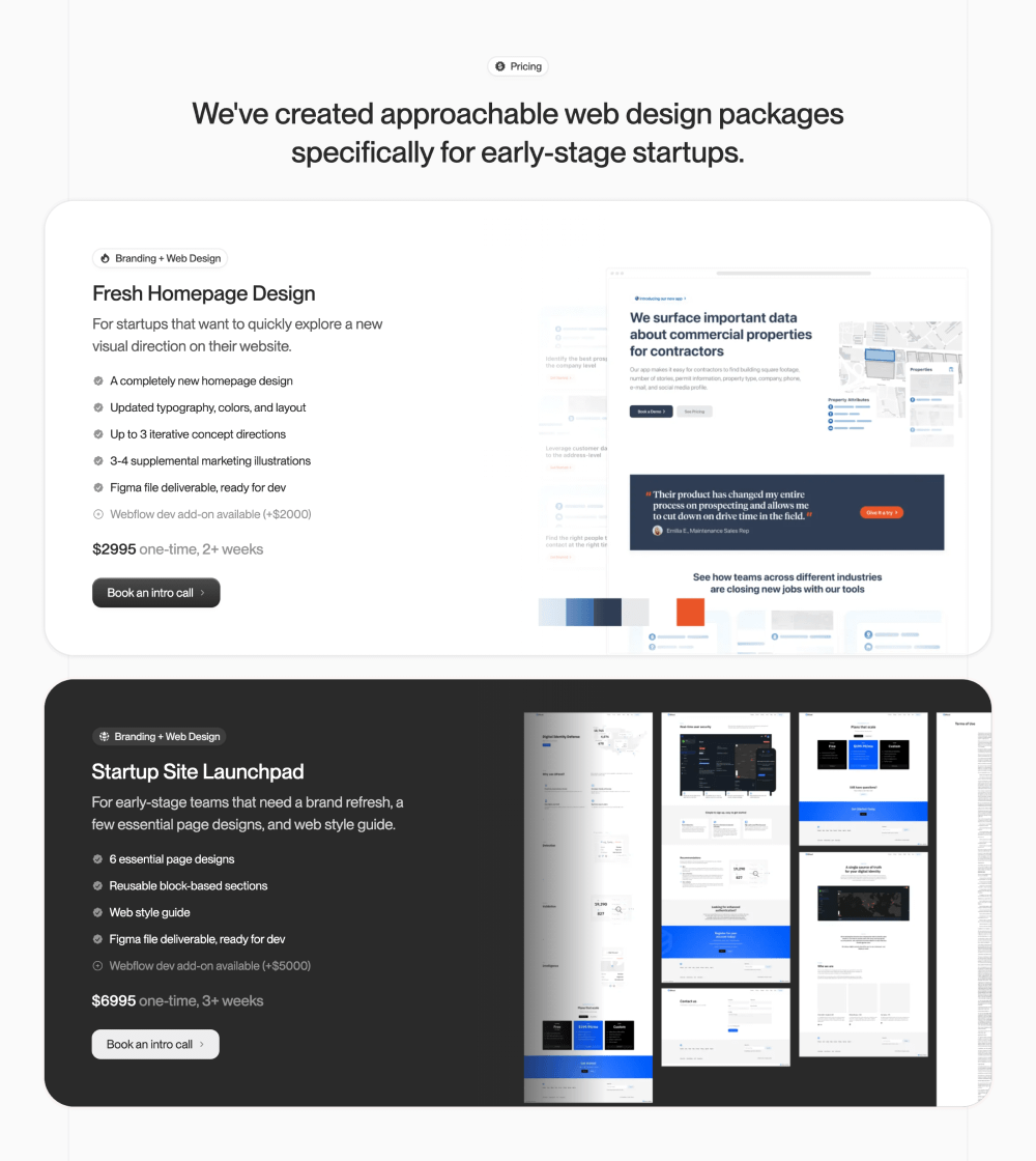 Pricing · Oratory Design Studio