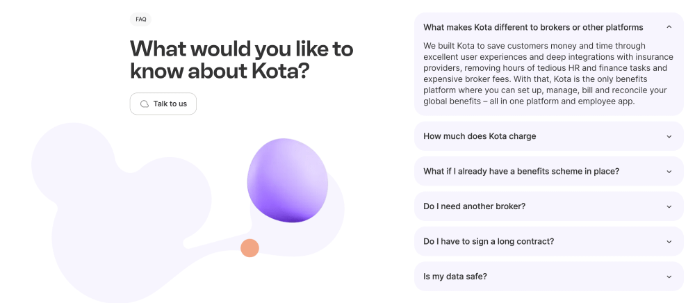 FAQ · Kota