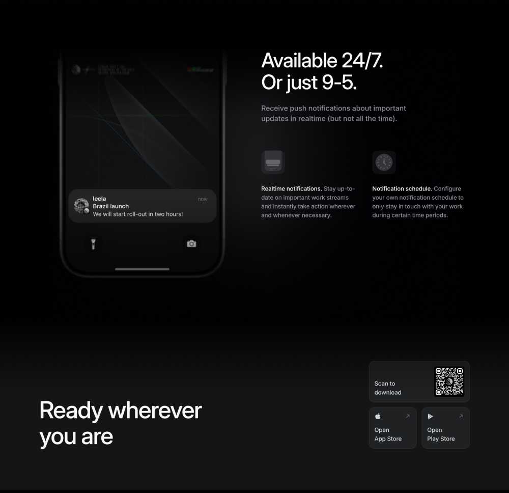 Features · Linear Mobile