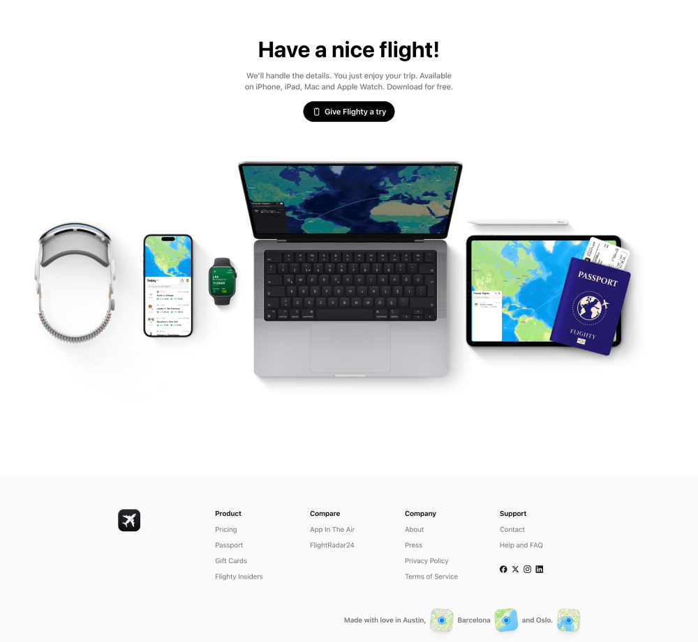 Footer · Flighty