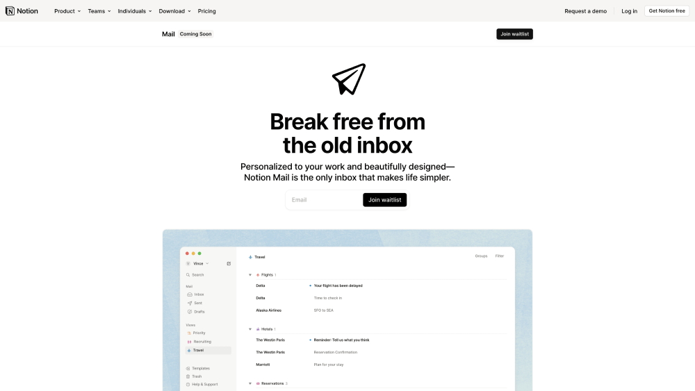 Hero · Notion Mail