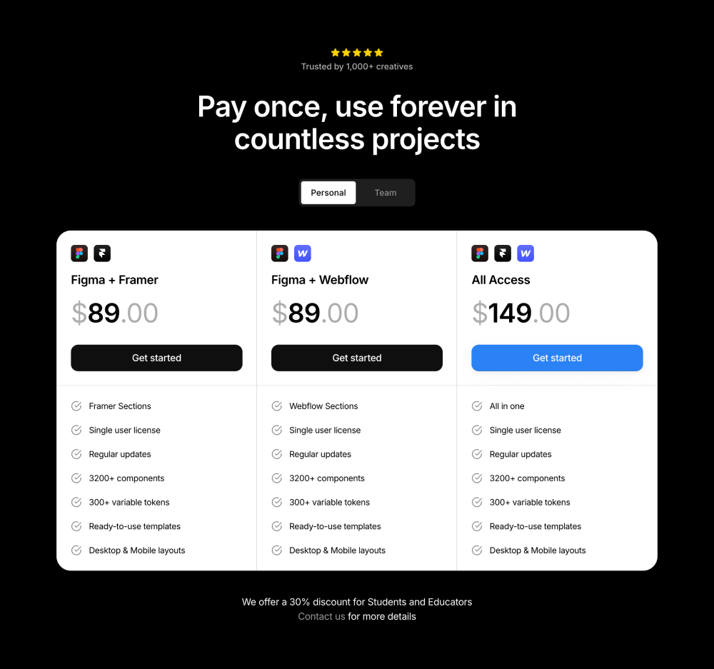 Pricing · Blank 2.7