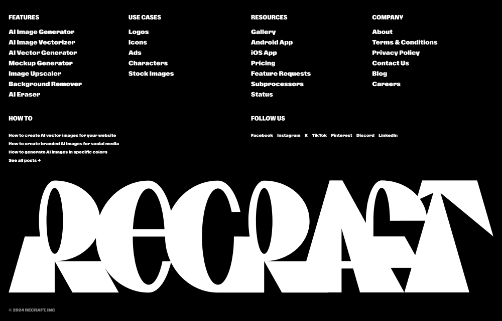 Footer · Recraft