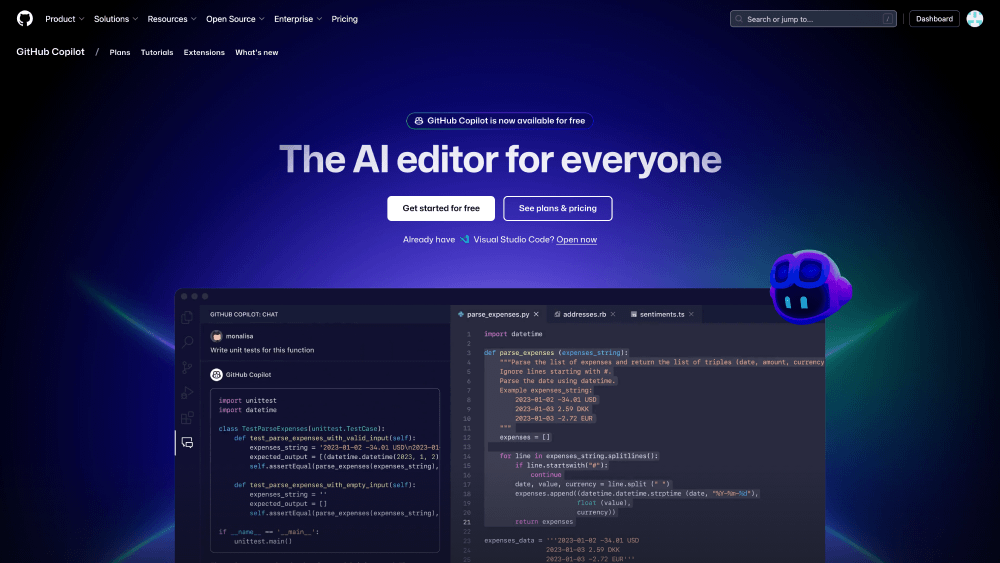 Hero · GitHub Copilot