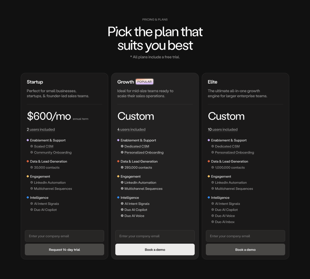 Pricing · Amplemarket