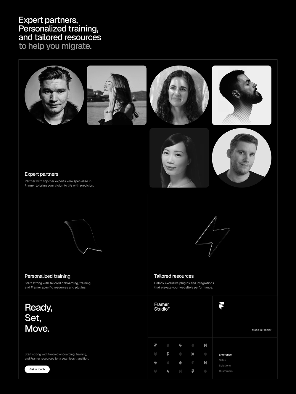 Features, Team · Framer Studio